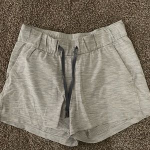 Light gray on the fly LuluLemon shorts